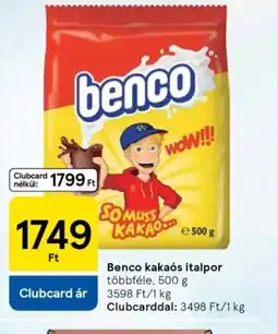 Tesco Benco kakas italpor ajánlat