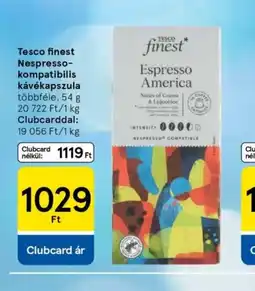 Tesco Tesco finest kávékapszula ajánlat