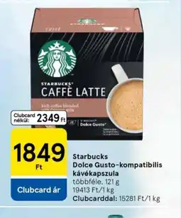 Tesco Starbucks Dolce Gusto kávékapszula ajánlat