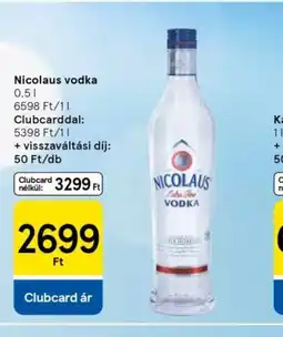 Tesco Nicolaus vodka ajánlat