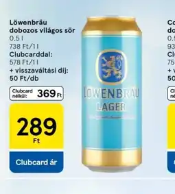 Tesco Löwenbräu dobozos világos sör ajánlat