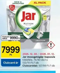 Tesco Jar mosogatgép-kapszula ajánlat