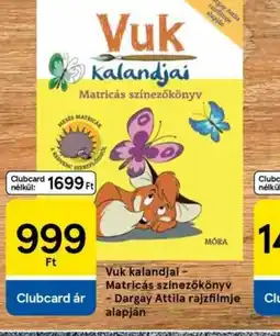 Tesco VUK kalandjai színezőkönyv ajánlat