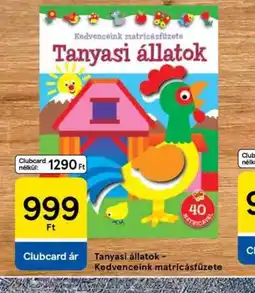 Tesco Tanyasi állatok matricásfüzet ajánlat