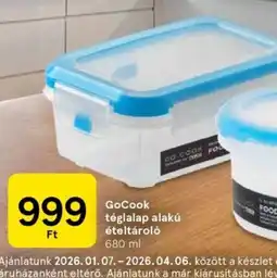 Tesco GoCook téglalap alakú ételtárol ajánlat