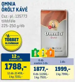 Metro Omnia örölt kávé ajánlat