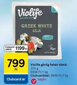 Tesco Violife görög fehér tömb ajánlat