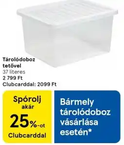 Tesco Tárolódoboz tetővel ajánlat