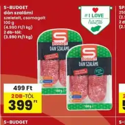 Interspar S-BUDGET dán szalámi ajánlat