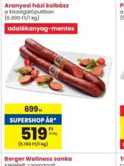 Interspar Aranyosi házi kolbász ajánlat