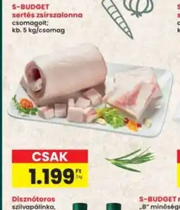 Interspar S-BUDGET sertés zsírszalonna ajánlat