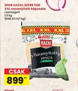 Interspar SPAR HAZAI.SZERETEM XXL savanyított káposzta ajánlat