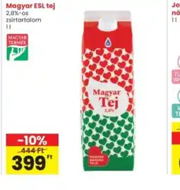 Interspar Magyar ESL tej ajánlat