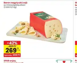 Interspar Baron nagylyukú sajt ajánlat