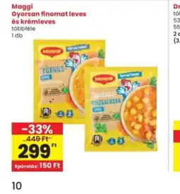 Interspar Maggi Gyorsan finomat leves ajánlat
