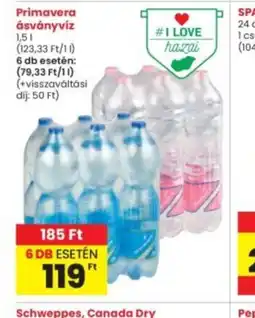 Interspar Primavera ásványvíz ajánlat