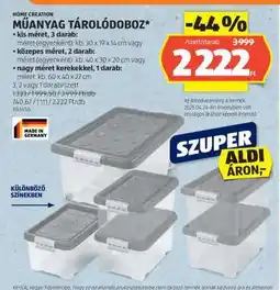 ALDI HOME CREATION MŰANYAG TÁROLÓDOBOZ ajánlat