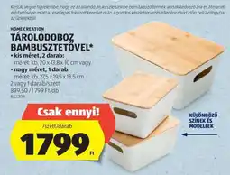 ALDI Tárolódoboz bambusztetővel ajánlat