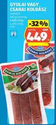 ALDI GYULAI VAGY CSABAI KOLBÁSZ ajánlat