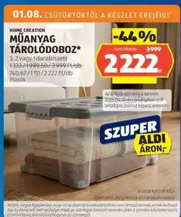 ALDI HOME CREATION MŰANYAG TÁROLÓDOBOZ ajánlat