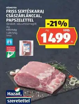 ALDI Friss sertéskaraj császárlánccal, papszelelettel ajánlat