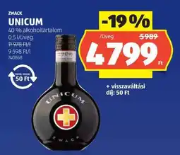 ALDI Zwack Unicum ajánlat