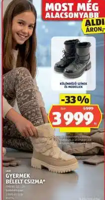 ALDI Gyermek Bélelt Csizma ajánlat
