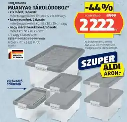 ALDI HOME CREATION MŰANYAG TÁROLÓDOBOZ ajánlat