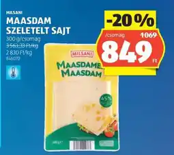 ALDI Milsani Maasdam Szeletelt Sajt ajánlat