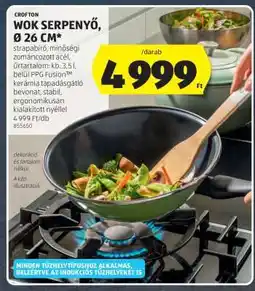 ALDI CROFTON Wok Serpenyő, Ø 26 cm ajánlat