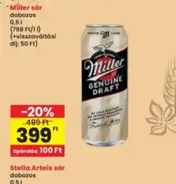 Interspar Miller sör dobozos ajánlat