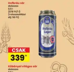Interspar Hofbräu sör ajánlat