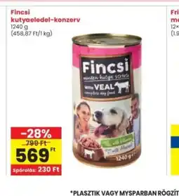 Interspar Fincsi kutyaeledel-konzerv ajánlat