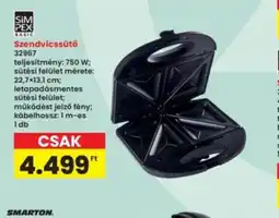 Interspar SIMPEX Szendvicssütő 32967 ajánlat