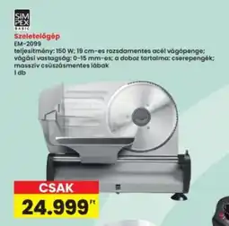 Interspar SIMPEX BASIC Szeletelőgép EM-2099 ajánlat