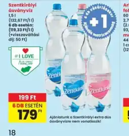 Interspar Szentkirályi ásványvíz ajánlat