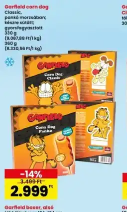 Interspar Garfield corn dog ajánlat