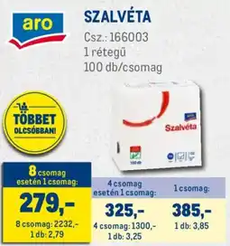 Metro Aro Szalvéta ajánlat