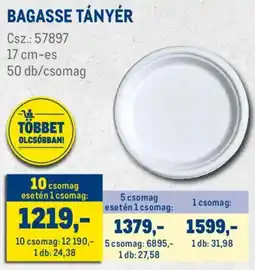 Metro Bagasse tányér ajánlat