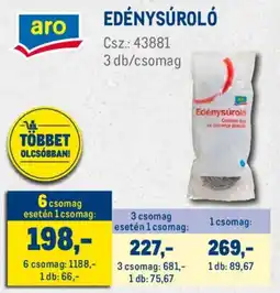 Metro Aro edénysúroló ajánlat