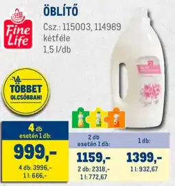 Metro Fine Life öblítő ajánlat