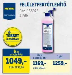 Metro Felületfertőtlenítő ajánlat