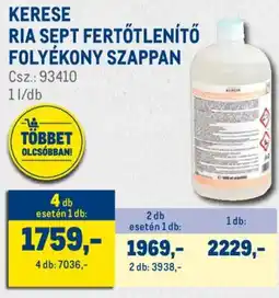 Metro Kerese Ria sept fertőtlenítő folyékony szappan ajánlat