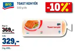 Metro Aro Toast kenyér ajánlat