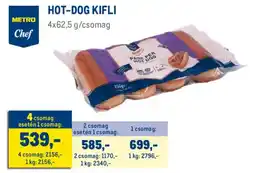 Metro Metro Chef Hot-Dog kifli ajánlat
