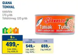 Metro Giana Tonhal ajánlat