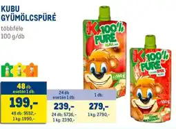 Metro Kubu gyümölcspüré ajánlat