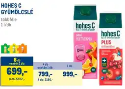 Metro Hohes C gyümölcslé ajánlat