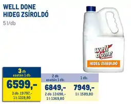 Metro Well Done hideg zsíroldó ajánlat