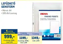 Metro Lefűzhető genoterm ajánlat